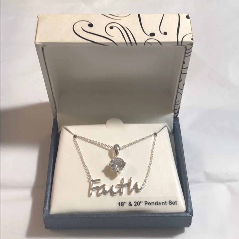 Double layer Faith necklace